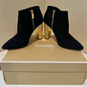 Michael Kors Black Boots with Gold Accents